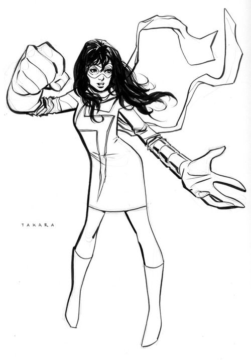 Captain Marvel Coloring Pages