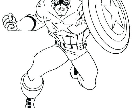 522x425 Captain Marvel Colouring Coloring Pages A Captain America Pictures