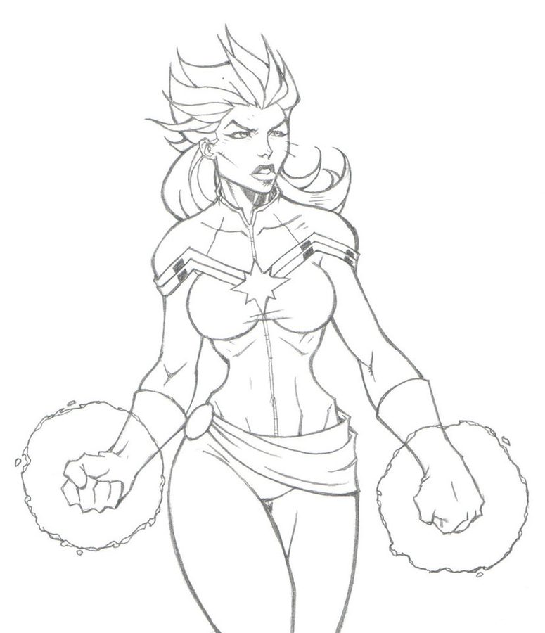775x900 Coloring Pages Carol Danvers Captain Marvel, Printable For Kids
