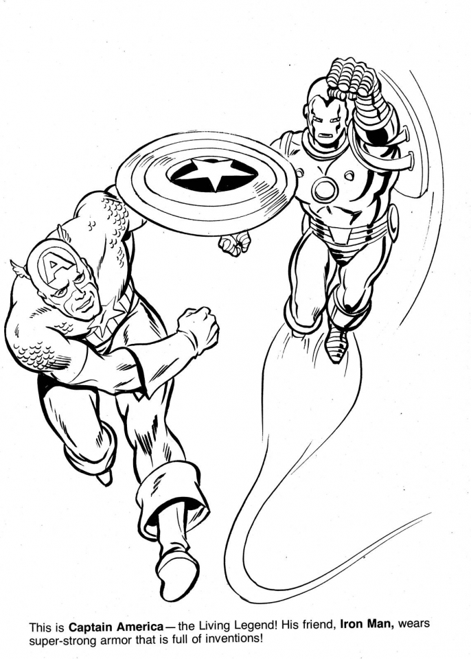 686x960 Get This Marvel Coloring Pages Ironman And Captain America Yw2b5 !