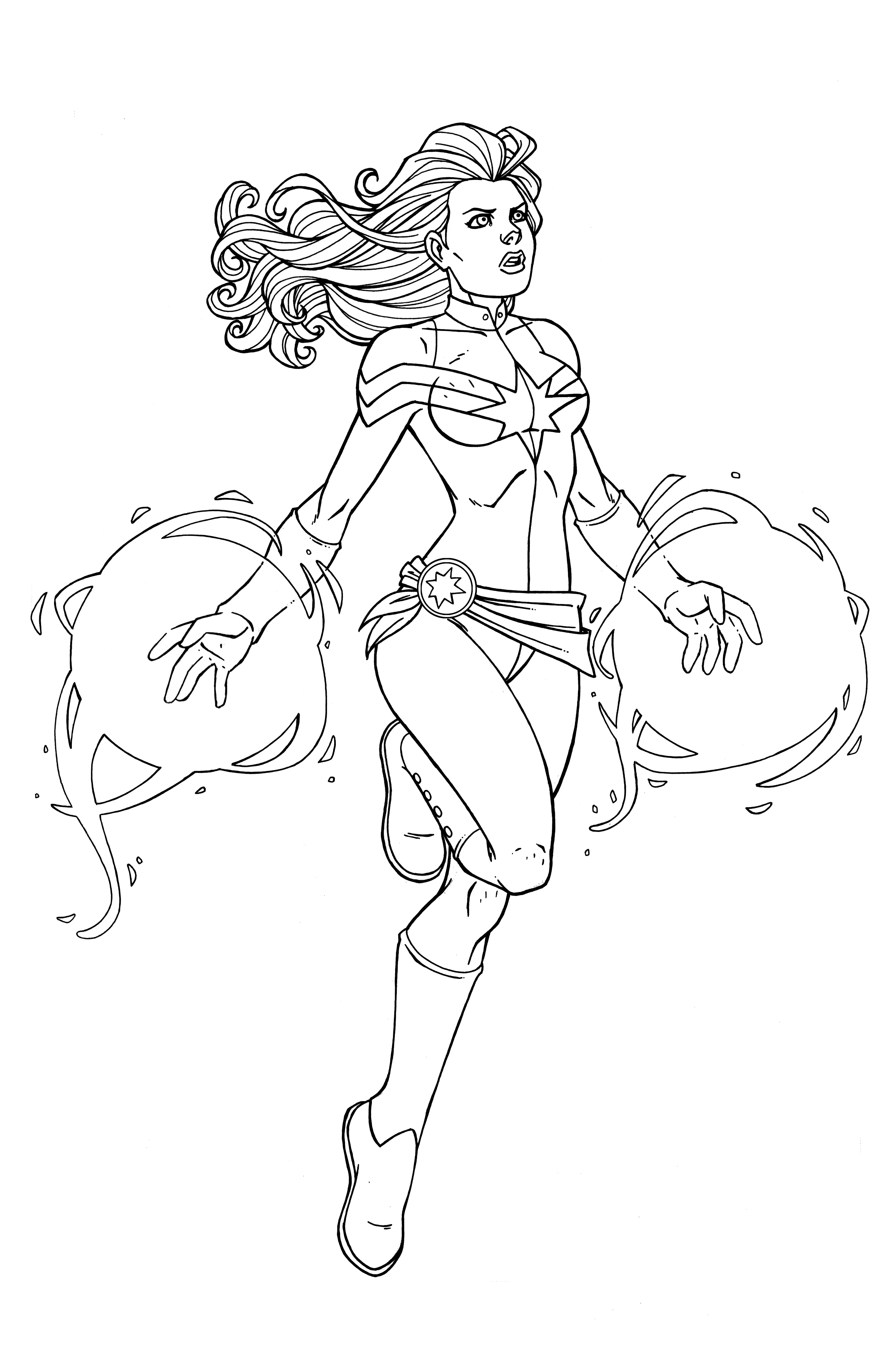 3300x5100 Luxury Captain Marvel Coloring Pages Composition