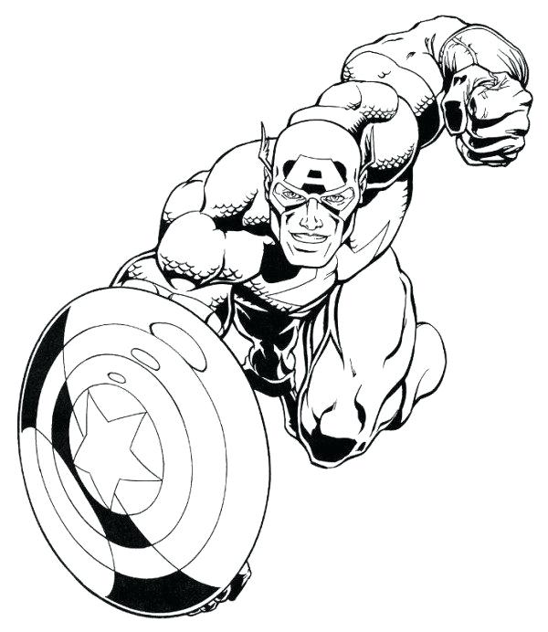 600x692 Marvel Comic Coloring Pages Captain Marvel Superheroes Coloring