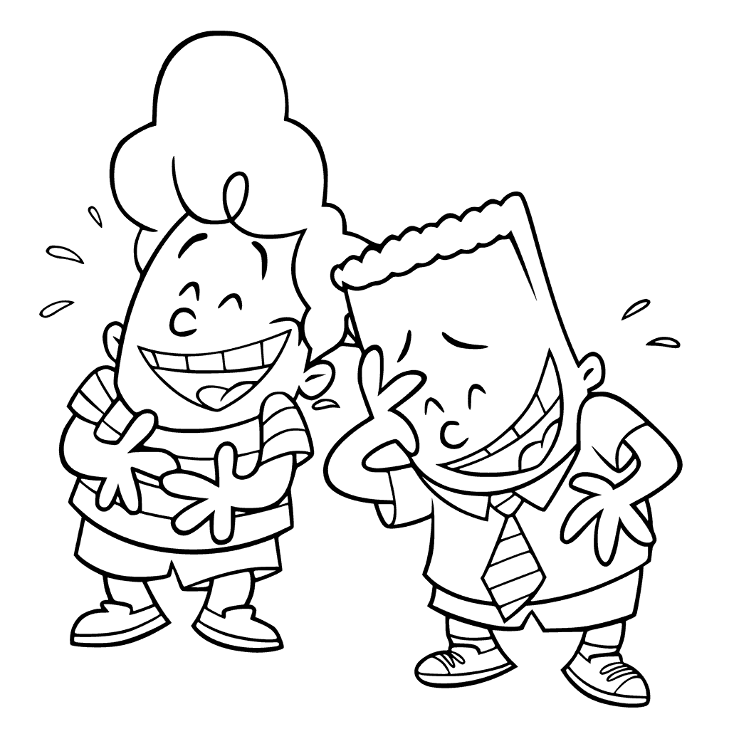 1024x1024 Captain Underpants Coloring Page