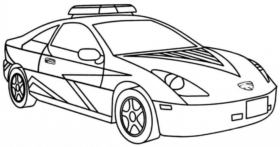 960x504 Police Car Coloring Pages