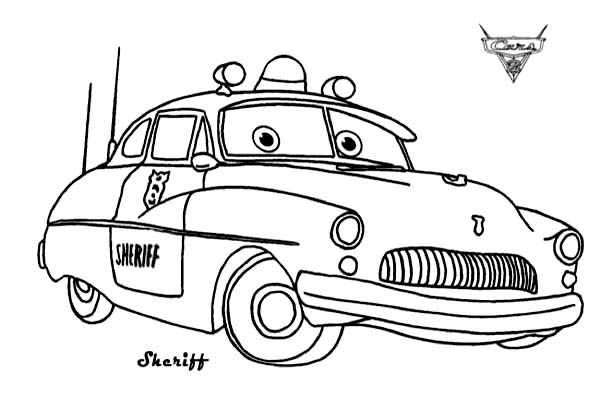 600x413 Cars Sheriff From Disney Coloring Page Download Pri On Printables