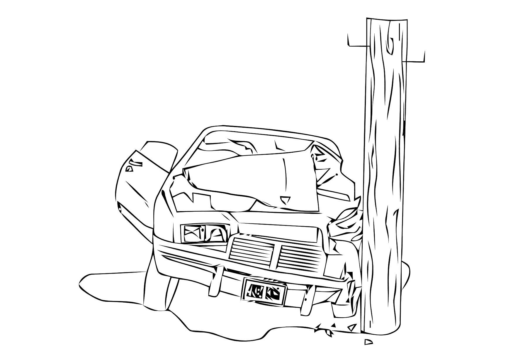 1750x1240 Coloring Page Car Crash