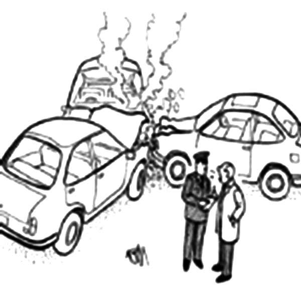 600x600 Car Accident Coloring Pages
