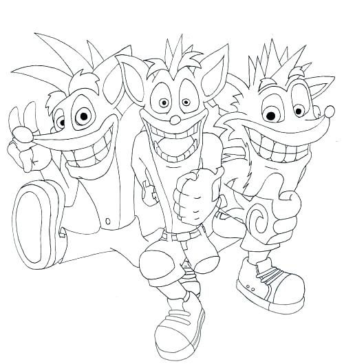 500x529 Coloring Crash Bandicoot Coloring Pages Car Cartoons Noddy