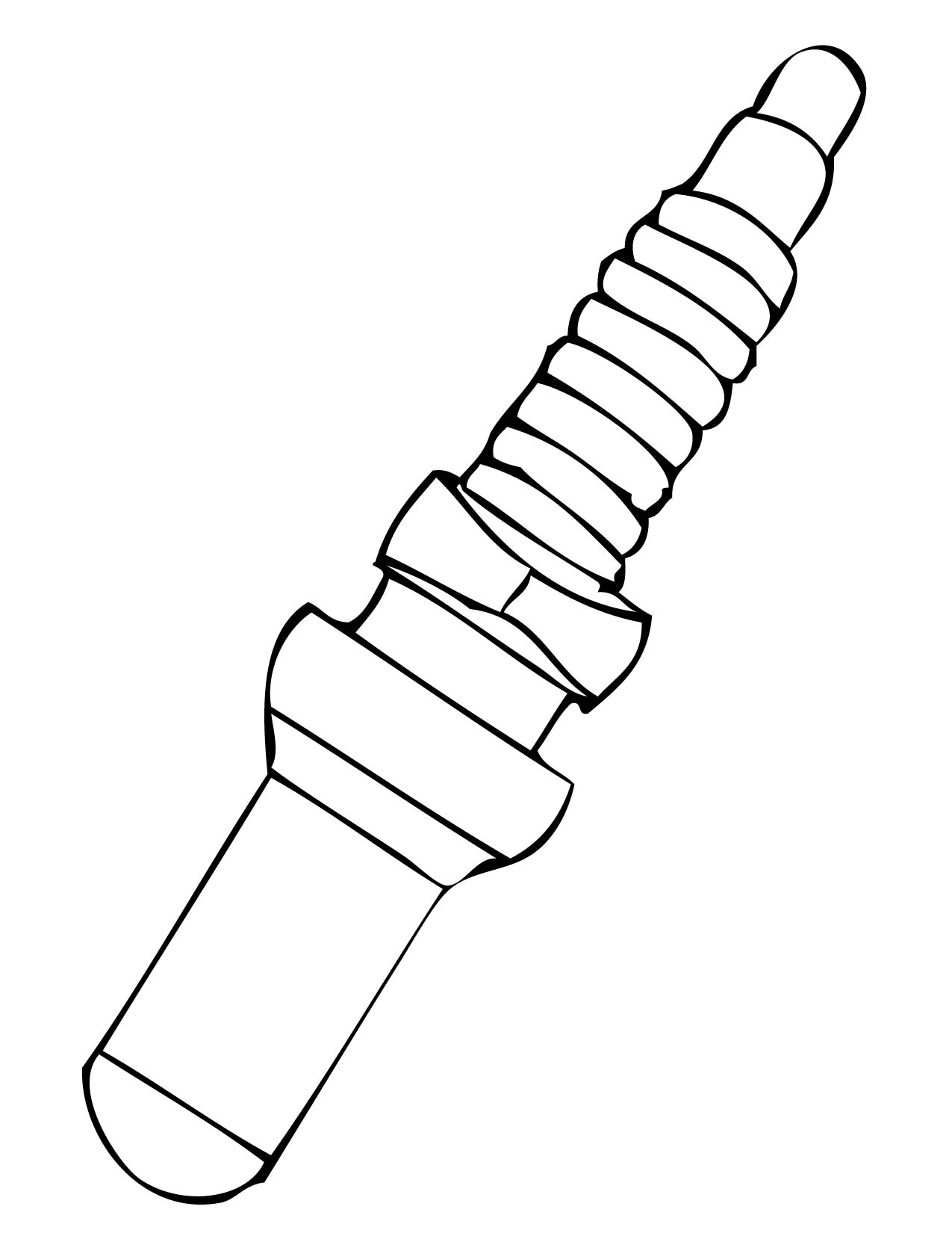 1275x1650 Spark Plug Coloring Page