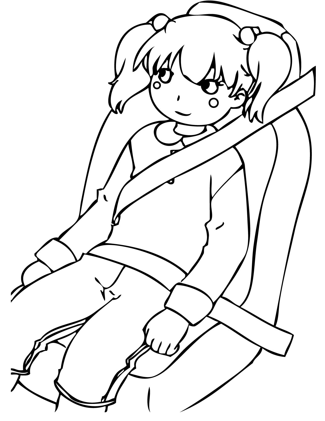 1275x1650 Seat Belt Coloring Page