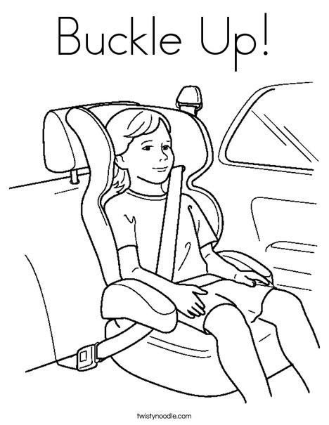 468x605 Buckle Up Coloring Page