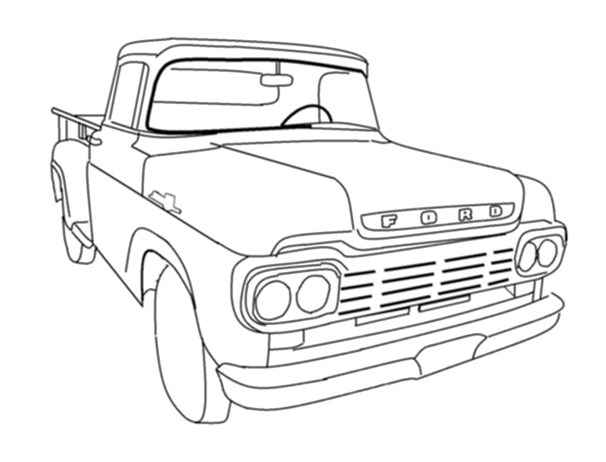 850x648 Dodge Truck Coloring Pages Many Interesting Cliparts