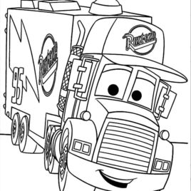 268x268 Cars Mack Truck Coloring Page Archives