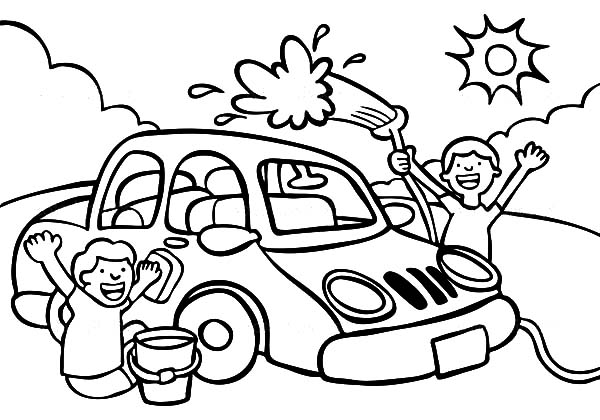 600x420 Coloring Pages Car Wash Car Wash Best Place To Color
