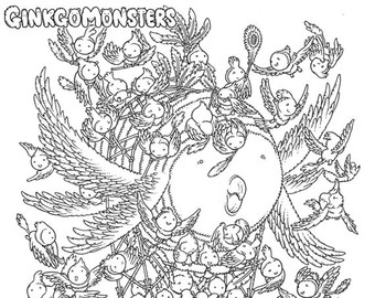 340x270 Caravan Monsters Coloring Pages Diy Digital Printable