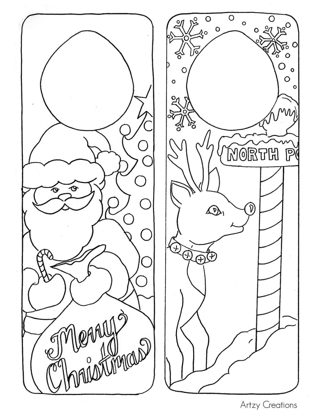 1343x1738 Christmas Card Coloring Pages