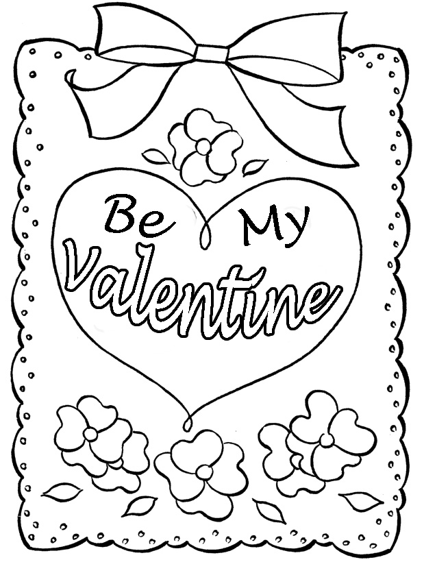 619x820 Colorable Valentines Day Cards 29 Valentine Card Coloring Pages