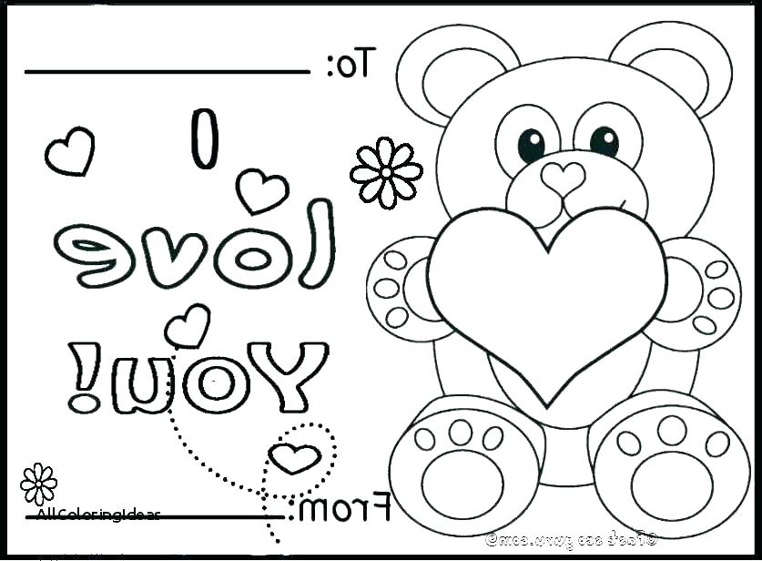 837x616 Coloring Pages Cards Valentines Day Coloring Pages Valentines Day