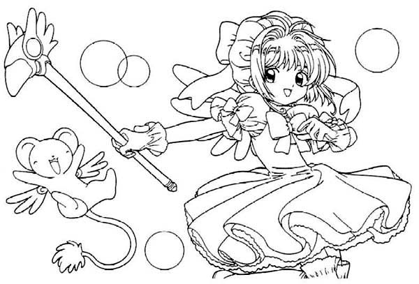 600x407 Cardcaptor Sakura Movie Picture Coloring Page Cardcaptor Sakura