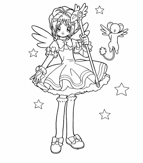 600x686 Dancing Cardcaptor Sakura Coloring Pages Coloring Pages Kids