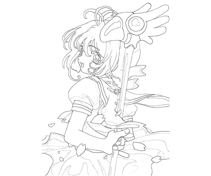 800x667 Sakura Card Captor Coloring Page 332411
