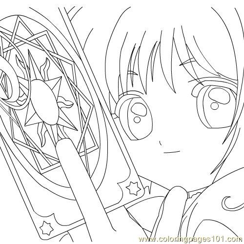 500x500 Sakura Card Captor Coloring Page