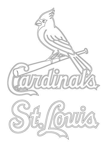 360x480 St. Louis Cardinals Logo Coloring Page Burn