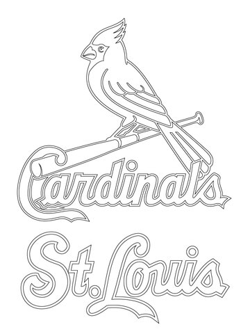 360x480 St Louis Cardinals Logo Coloring Pages