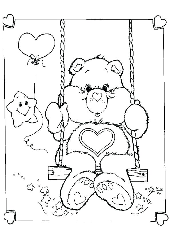 607x850 Awesome Care Bear Coloring Pages And Care Bears Coloring Pages 11