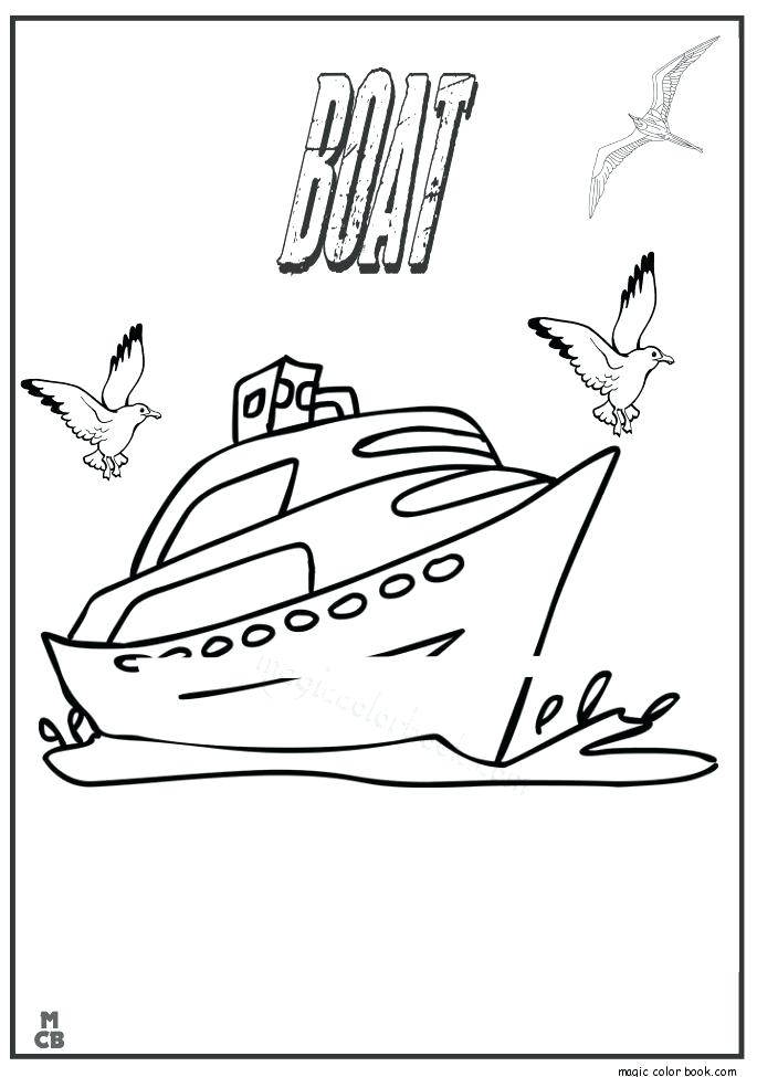 685x975 Coloring Pages Of Boats Boat Coloring Pages Cargo Barge Free