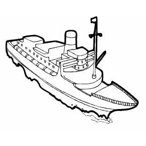 300x300 Swimming Cargo Ship Coloring Sheet