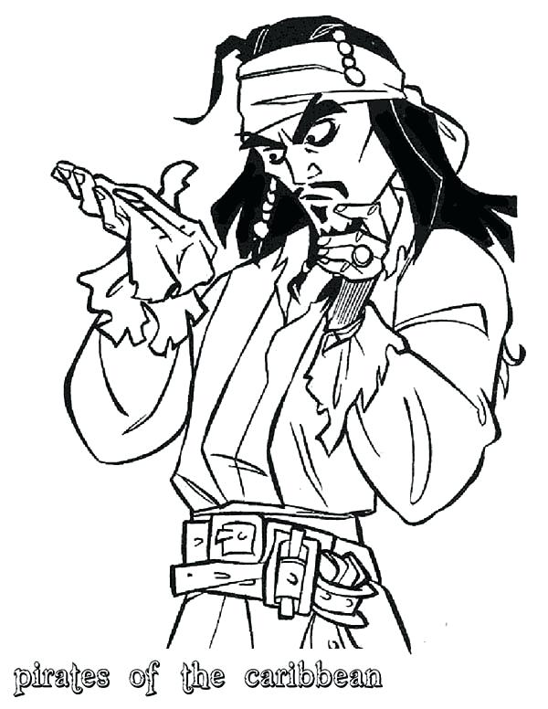 600x776 Pirates Of Caribbean Coloring Pages Jack Sparrow Reading