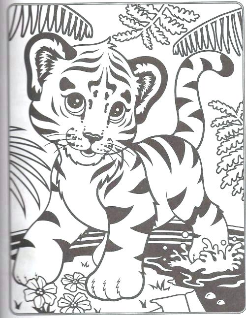 500x646 Coloring Coloring Tiger Cute Pages Blurred Silhouette Caricature