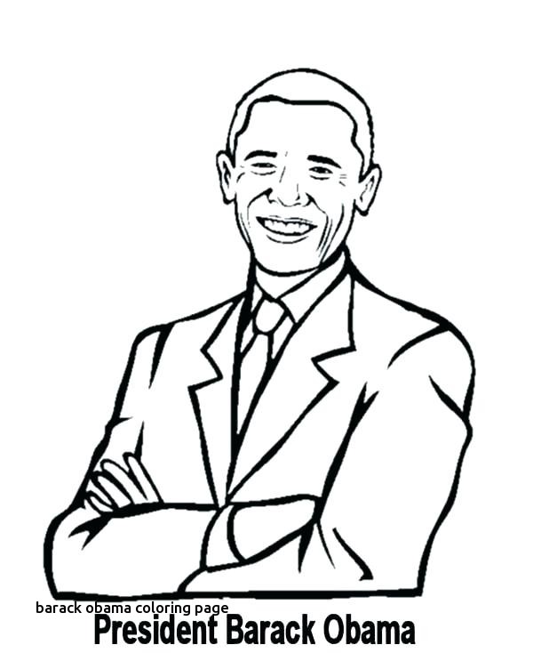 600x734 Barack Obama Coloring Page Caricature Coloring Page Barack
