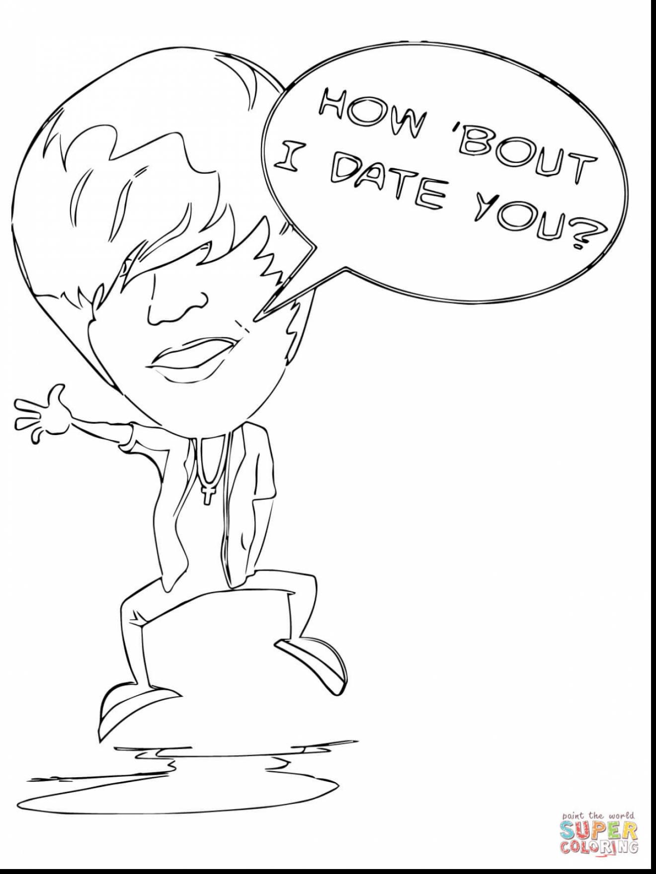 1320x1760 Best Of Wonderful Justin Bieber Caricature Coloring Page Printable