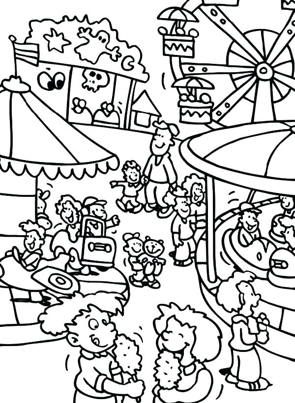 600x821 Carnival Colouring Page
