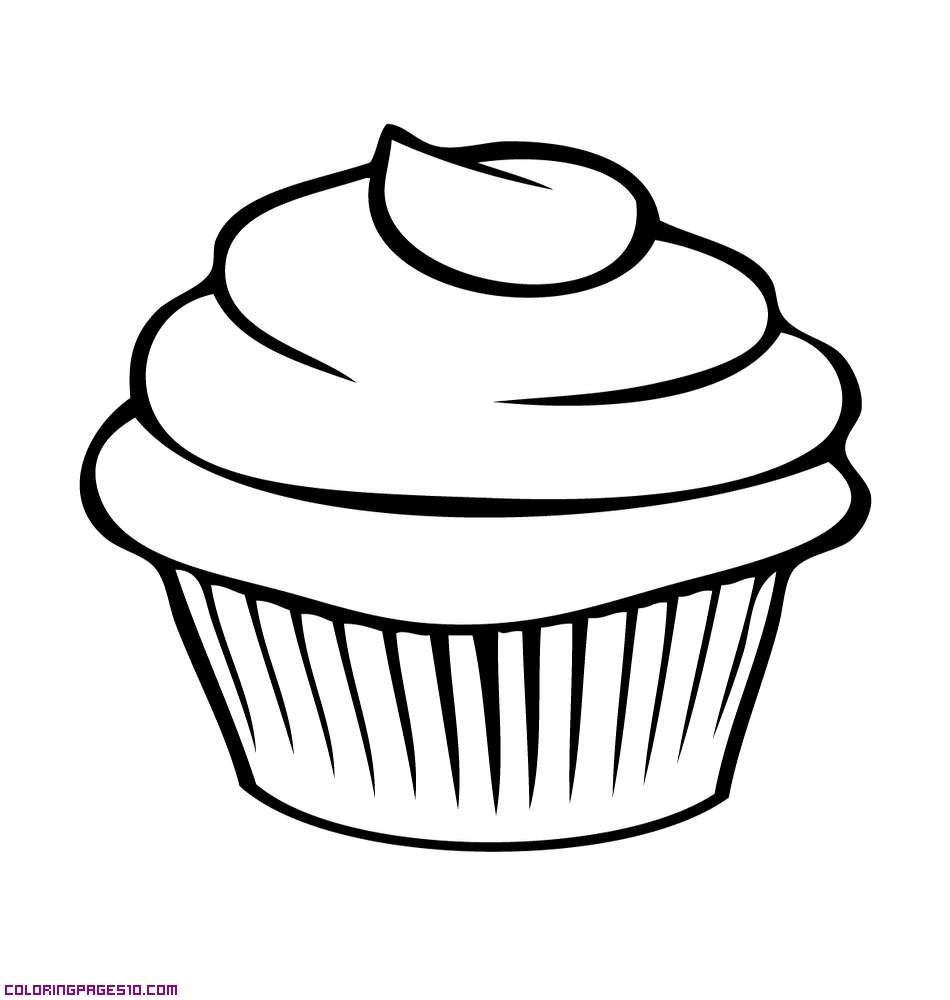 950x1000 Cupcake For Coloring