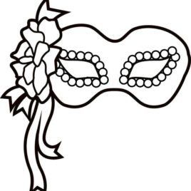 268x268 Carnival Mask Coloring Page Archives
