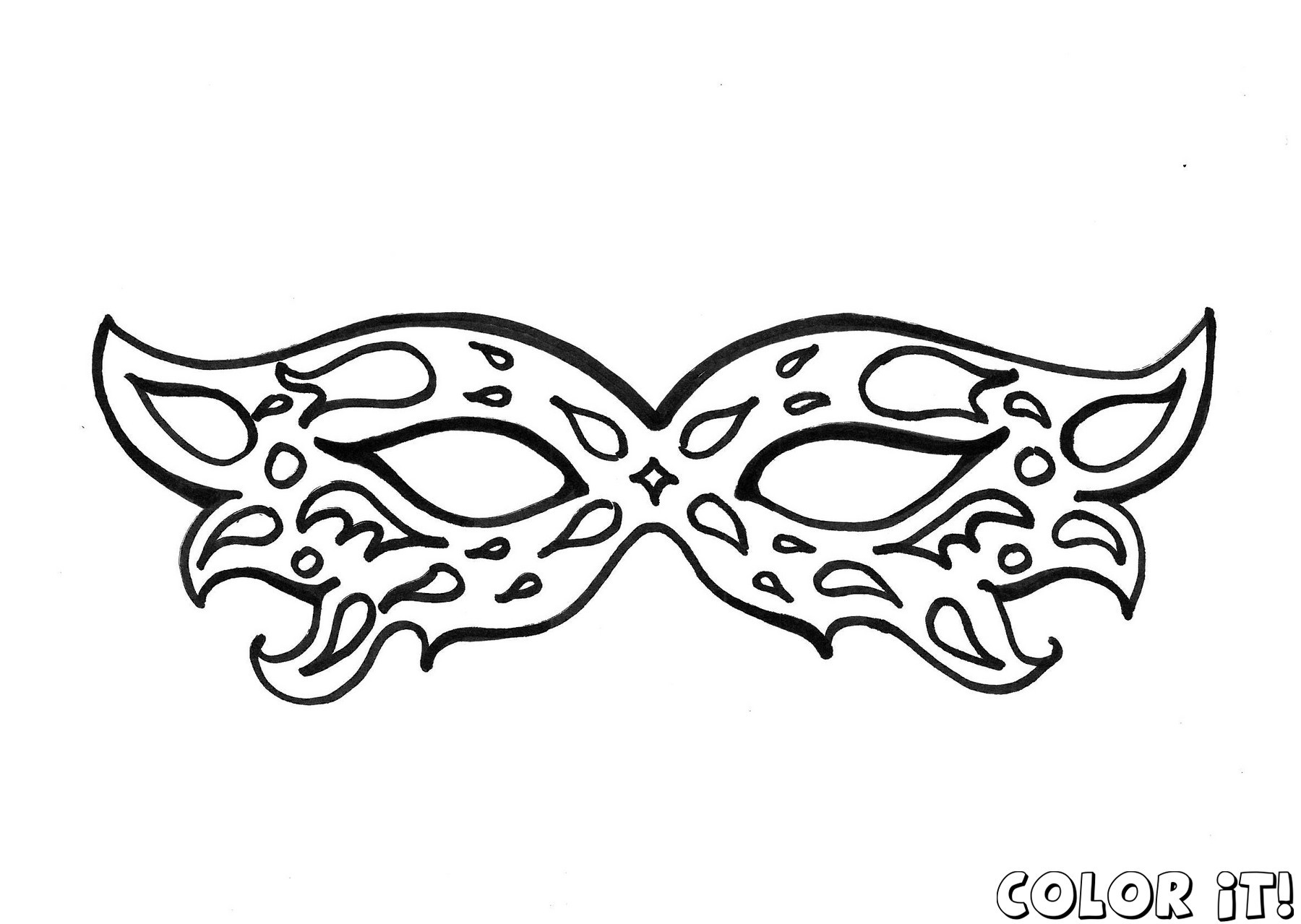 1800x1279 Carnival Mask Coloring Pages Color Adorable Masks Acpra