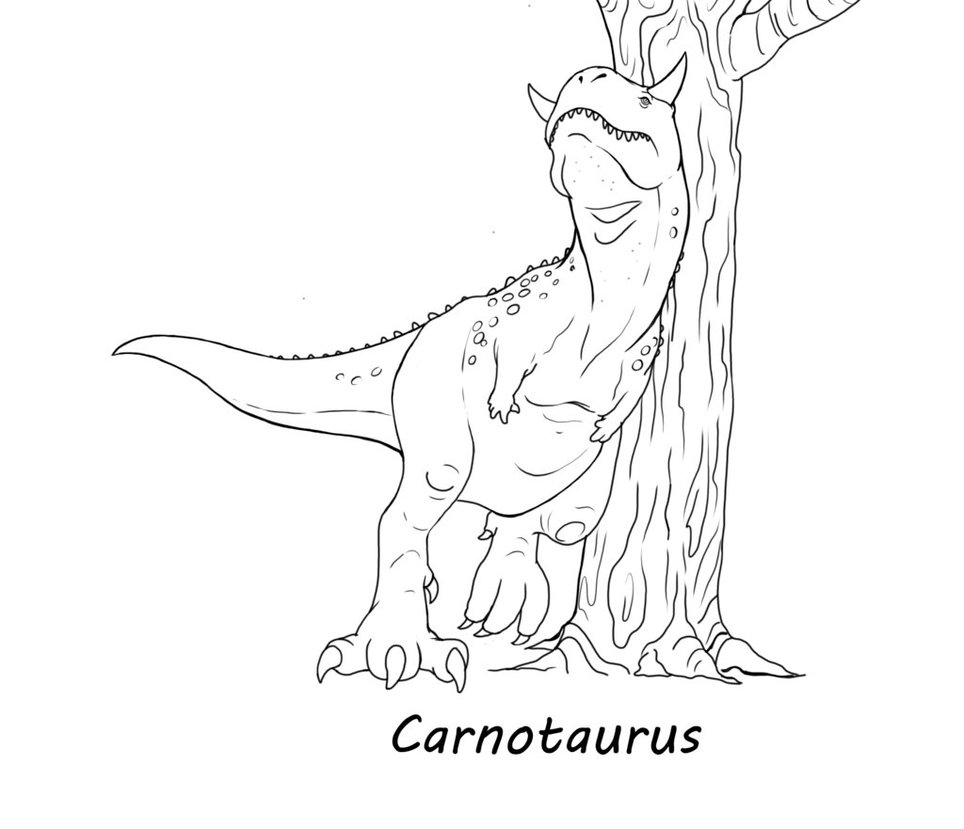Carnotaurus Coloring Page