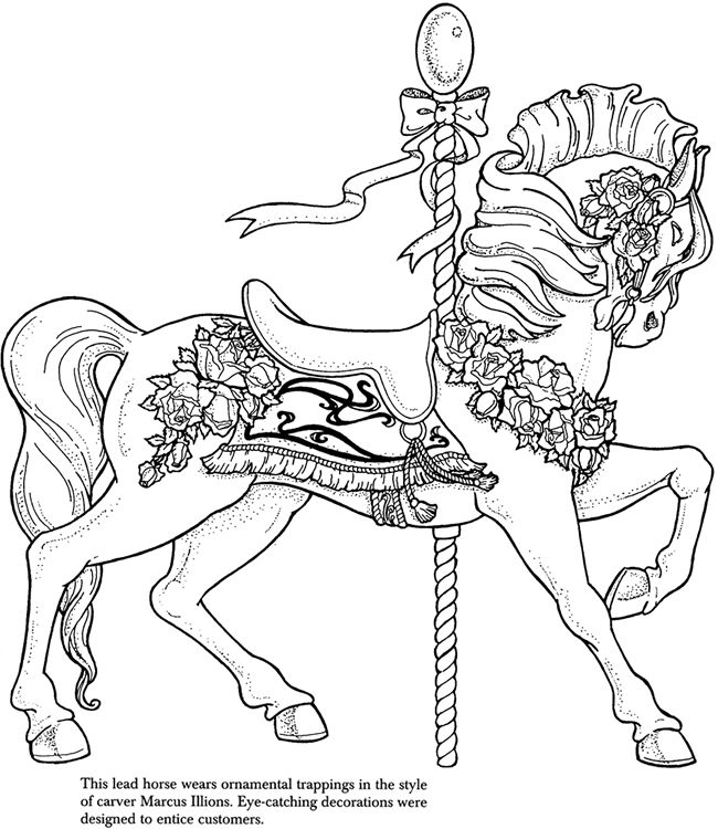 650x750 Carousel Horse Coloring Page Carousel Horse Coloring Page 21 Best