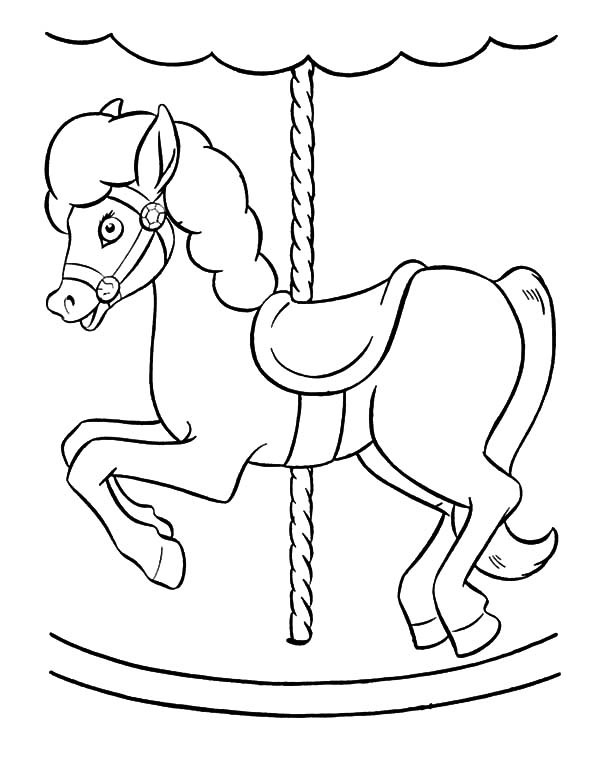Carousel Horse Coloring Page