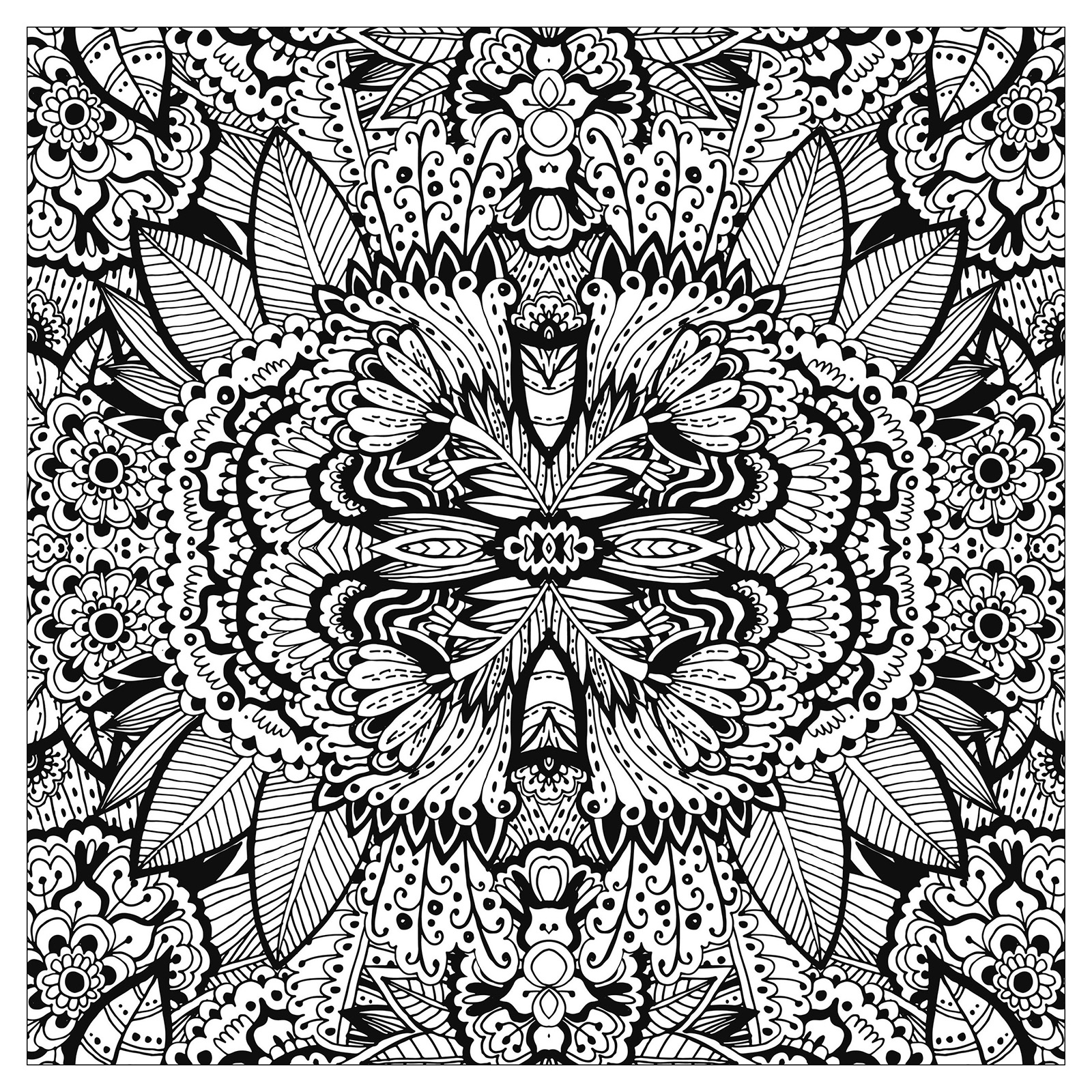 1600x1600 Complex Flower Carpet Squared By Valeriia Lelanina