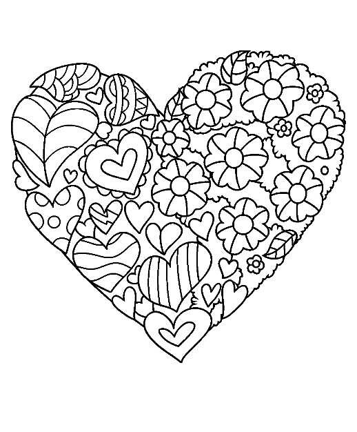 518x626 Pin By Ceciley Marlar On Hearts Amp Love Coloring Pages