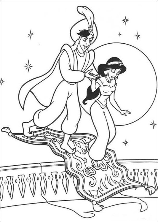 548x768 The Carpet Turn Into Stair Coloring Page Aladdin Pages
