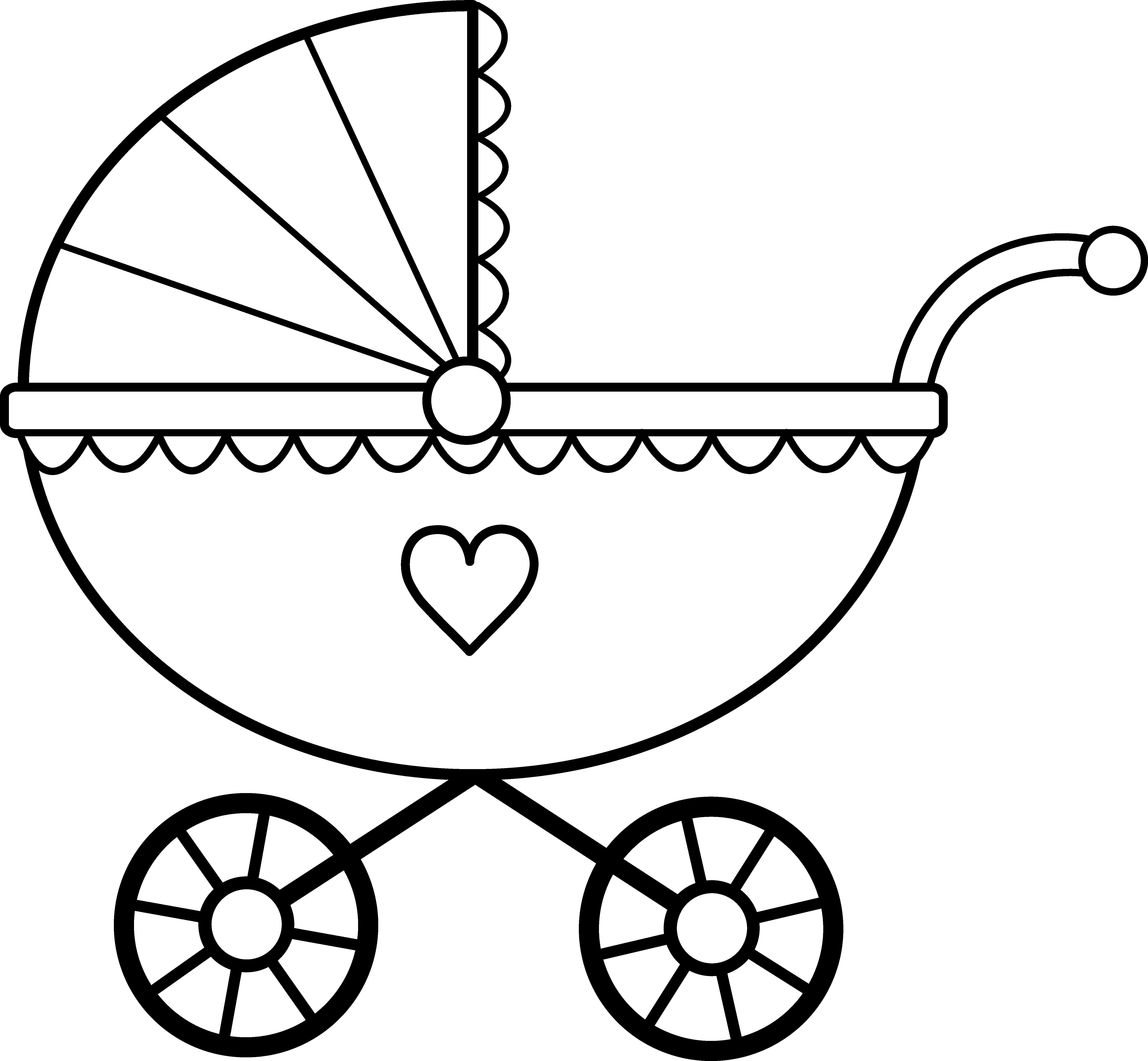 5928x5481 Baby Carriage Coloring Page 2018 Open Pages Entrancing
