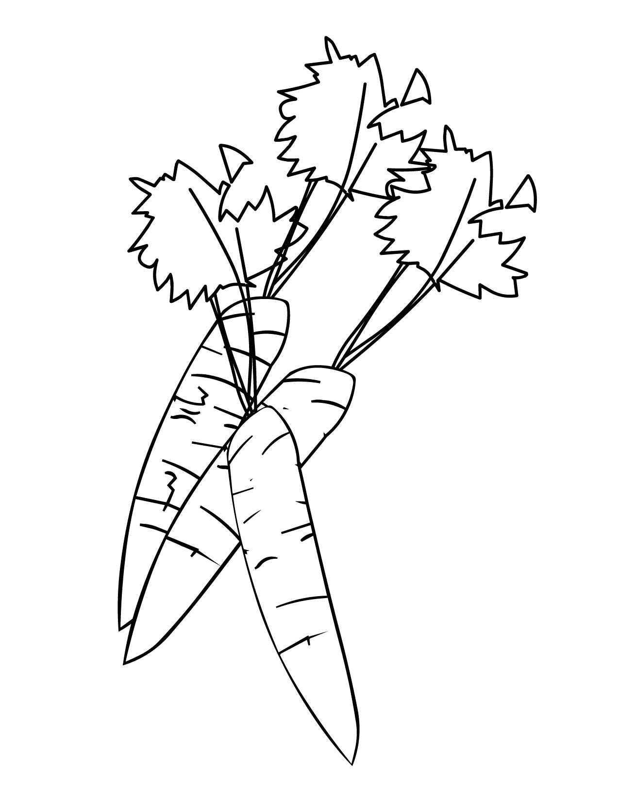 1275x1650 Carrot Coloring Page
