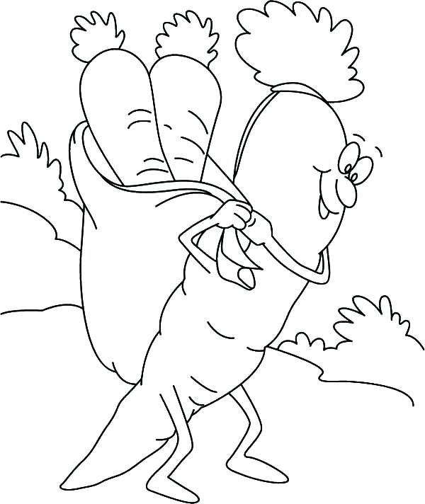 600x712 Carrot Coloring Page Carrot Carrot Carrots Coloring Pages Carrot