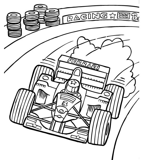 595x666 Drawn Race Car Formula 1