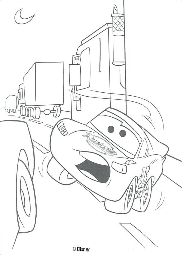 607x850 Lightening Cars 2 Coloring Pages Cars Lightning Queen In The City